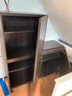 Bruine dubbele kast, Huis en Inrichting, Kasten | Roldeurkasten en Archiefkasten, Ophalen, Overige materialen, Gebruikt, 100 tot 150 cm