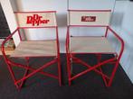 * 2 rood metalen Dr. Pepper regisseursstoelen jaren 80 *, Verzamelen, Merken en Reclamevoorwerpen, Ophalen of Verzenden, Gebruikt