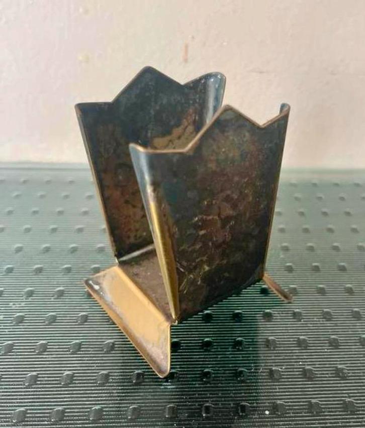 Vintage Maggi Houder / Servettenhouder Metaal, Huis en Inrichting, Woonaccessoires | Kandelaars en Kaarsen, Gebruikt, Kandelaar