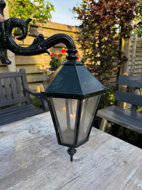 Gietijzeren buitenlamp, Tuin en Terras, Buitenverlichting, Gebruikt, Wandlamp, IJzer, 50 tot 250 watt, Netvoeding, Led, Ophalen