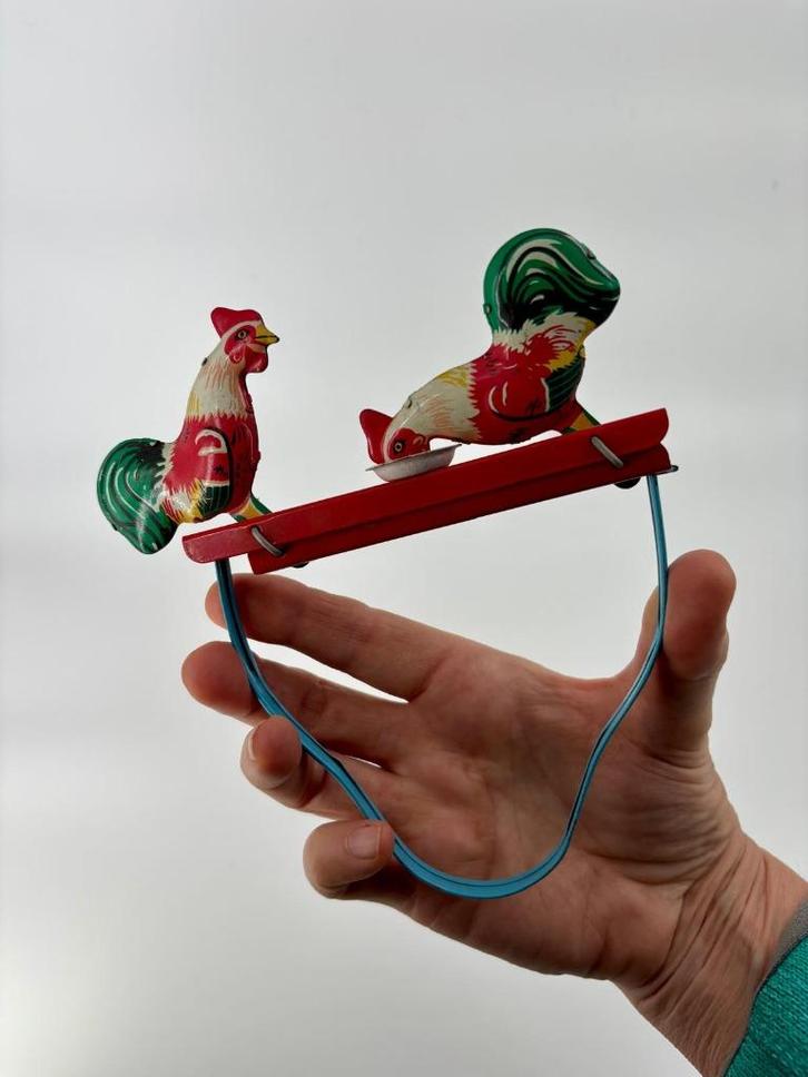 Nostalgisch blikken kinderspeelgoed, Verzamelen, Beelden en Beeldjes, Zo goed als nieuw, Dier, Ophalen of Verzenden