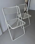IKEA Ted Net Klapstoel Draadstoel Niels Gammelgaard Wit x2, Huis en Inrichting, Stoelen, Ophalen, Gebruikt, Twee, Wit