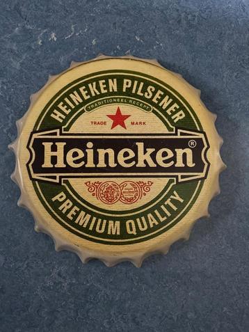 Vintage Heineken kroondop / kurk metaal geen Emaille bord beschikbaar voor biedingen