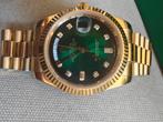Rolex Day-Date Gouden Horloge met Diamanten, Ophalen, Rolex, Polshorloge, Zo goed als nieuw