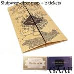 Harry Potter marauders map kaart sluipwegwijzer + 2 tickets, Verzamelen, Harry Potter, Ophalen of Verzenden, Nieuw, Boek of Poster
