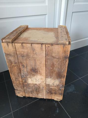 Oude houten vrachtkist J.W. Boon Harley Davidson onderdelen  beschikbaar voor biedingen
