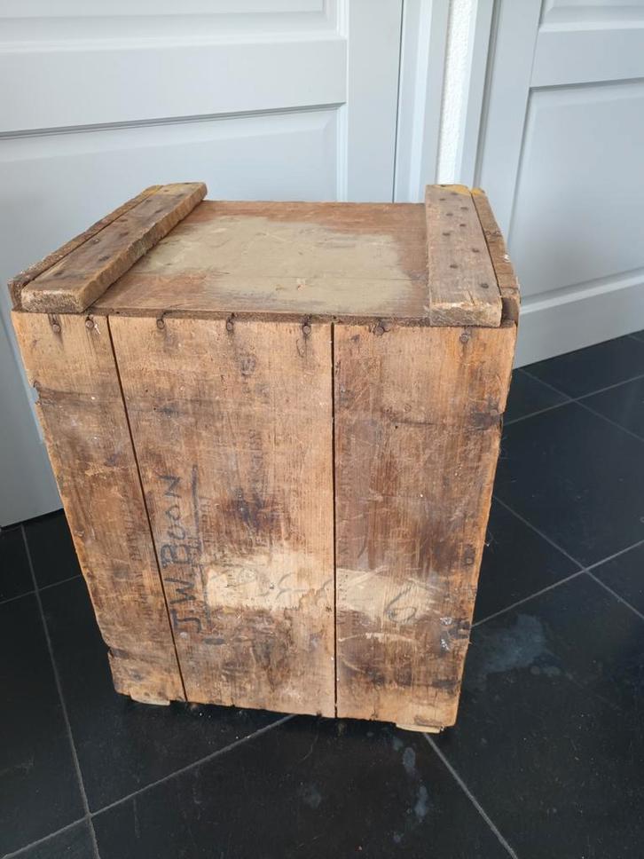 Oude houten vrachtkist J.W. Boon Harley Davidson onderdelen, Huis en Inrichting, Woonaccessoires | Kisten, Gebruikt, Minder dan 50 cm