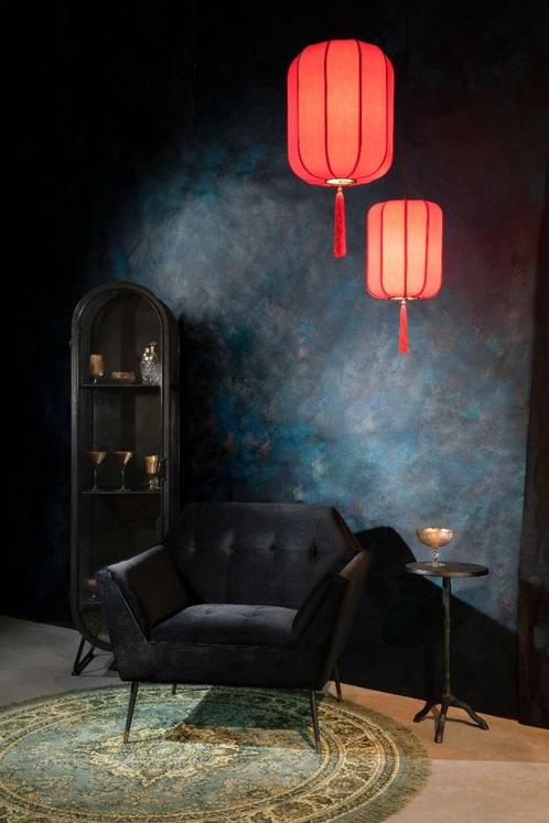 Dutchbone Suoni Chinees Pendant Lamp Large Rood NIEUW, Huis en Inrichting, Lampen | Hanglampen, Nieuw, 75 cm of meer, Ophalen of Verzenden