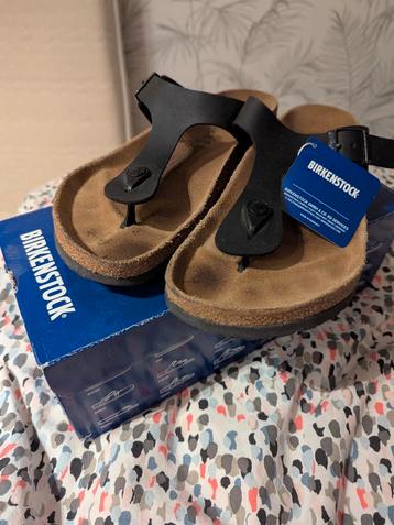 Birkenstock Gizeh 265 Zwart Leer - Maat 41 beschikbaar voor biedingen