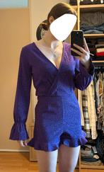 Paarse glitter jumpsuit Amy en Ivy, Kleding | Dames, Jumpsuits, Maat 38/40 (M), Verzenden, Paars, Amy & Ivy
