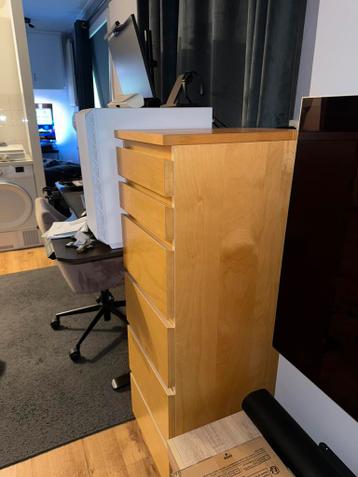 IKEA MALM hoge ladekast met spiegel – 6 lades – Topstaat! - afbeelding 3