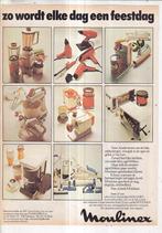 Retro reclame 1977 Moulinex oranje jaren 70 keukenspullen, Overige typen, Ophalen of Verzenden