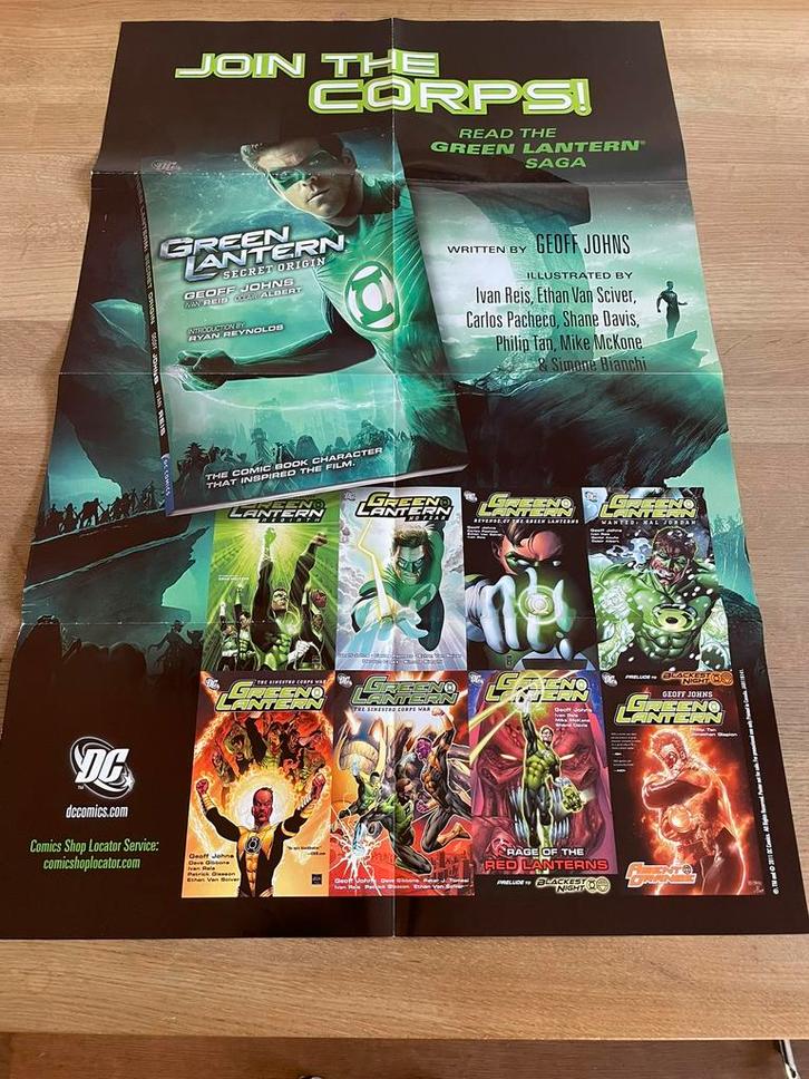 Vintage Green Lantern Promo poster uit 2011, Verzamelen, Posters, Zo goed als nieuw, Ophalen of Verzenden