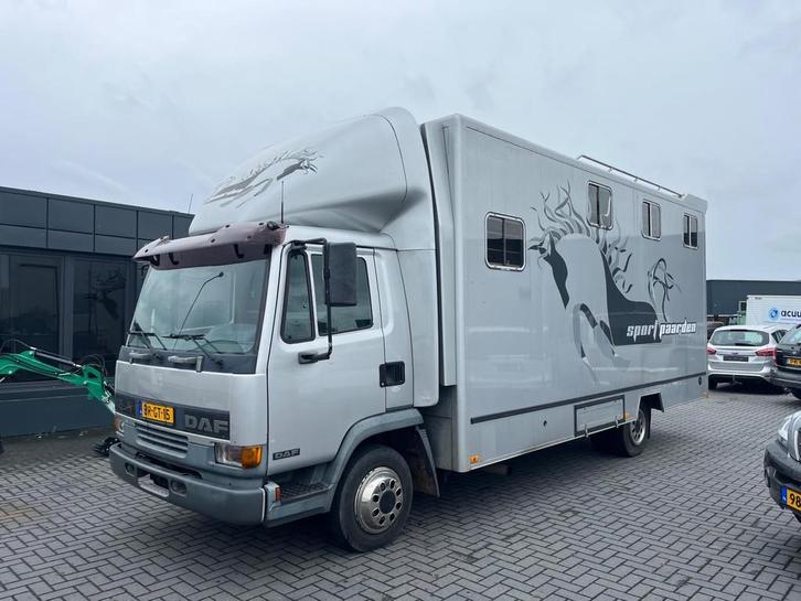 DAF AE45 3 paards zijlader en achterlader 1998 Zilver Apk 11, Auto's, Vrachtwagens, Particulier, Te koop, ABS, Metallic lak, DAF
