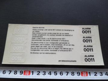 sticker PTT telecom telefoonsticker 001 ALARM Politie GGD BR beschikbaar voor biedingen