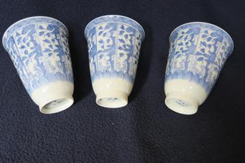 6 antieke Chinese/Japanse eierschaal porseleinen bekers