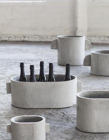 Plantenpot Serax ovaal, concrete beschikbaar voor biedingen