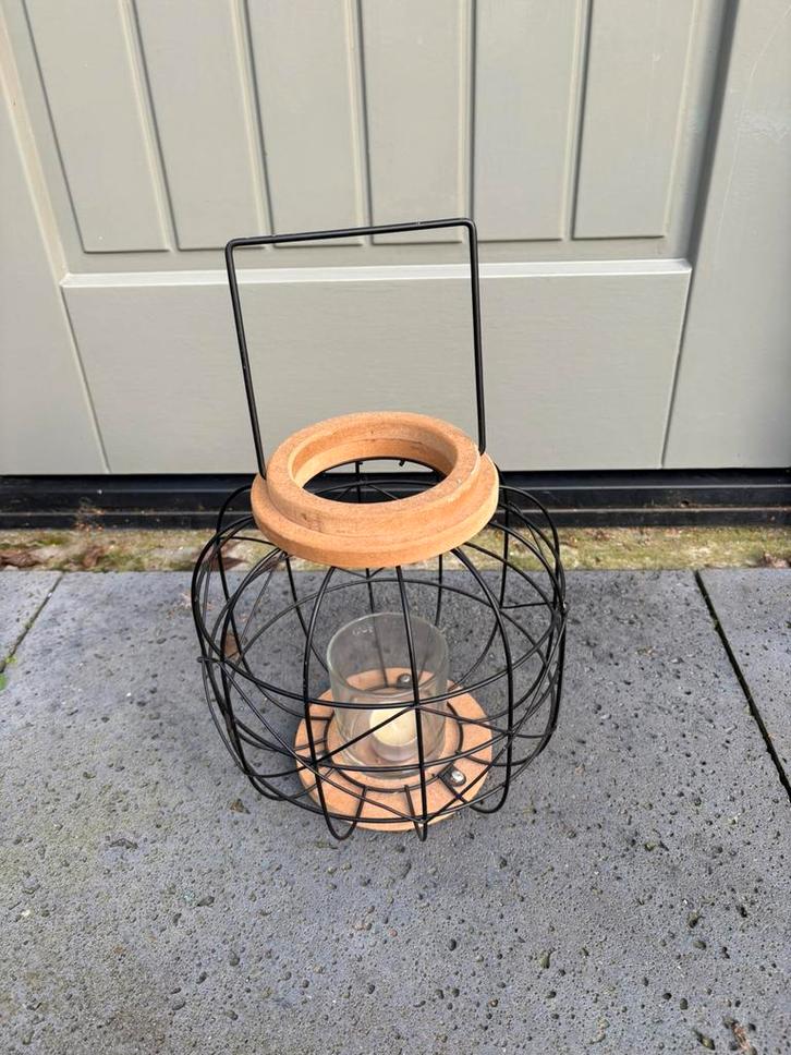 Setje leuke windlichten, Huis en Inrichting, Woonaccessoires | Kandelaars en Kaarsen, Gebruikt, Kaars, Minder dan 25 cm, Overige materialen
