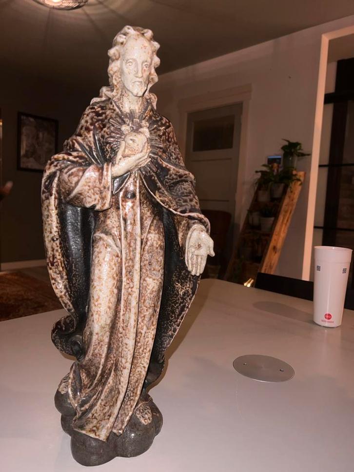 Terraco Beesel Christus als Goede Herder - Leo Jungblut, Antiek en Kunst, Antiek | Religie, Ophalen