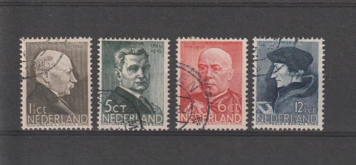 Nederland 1936, NVPH 283 t/m 286, Gestempeld., Postzegels en Munten, Postzegels | Nederland, Gestempeld, T/m 1940, Verzenden