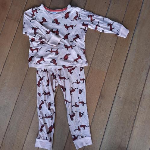 Pyjama roze met luipaarden maat 98/104, Kinderen en Baby's, Kinderkleding | Maat 98, Zo goed als nieuw, Meisje, Nacht- of Onderkleding