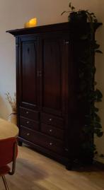 Massief Eiken Houten Kast, Huis en Inrichting, Kasten | Kledingkasten, Ophalen, Gebruikt, 100 tot 150 cm, Klassiek