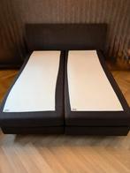 2-persoons Boxspring 180x220cm met hoofdbord, Huis en Inrichting, Ophalen, Gebruikt, Bruin, Tweepersoons