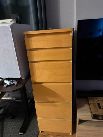 IKEA MALM hoge ladekast met spiegel – 6 lades – Topstaat!
