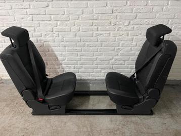 2 Stoelen met gordel op losse rails Oldtimer,Camper,Bus. beschikbaar voor biedingen