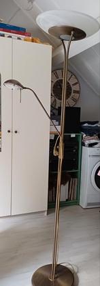 Mooie bronskleurige staande schemerlamp., Huis en Inrichting, Lampen | Vloerlampen, Ophalen, 150 tot 200 cm