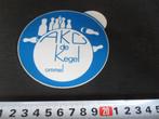 sticker ommel AKC de kegel - kegelen, Verzamelen, Ophalen, Zo goed als nieuw, Bedrijf of Vereniging