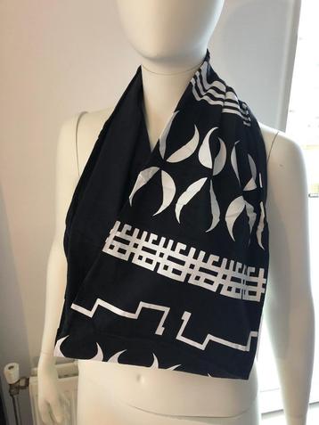 Ongetemd col shawl shaal zwart wit print hollands glorie beschikbaar voor biedingen