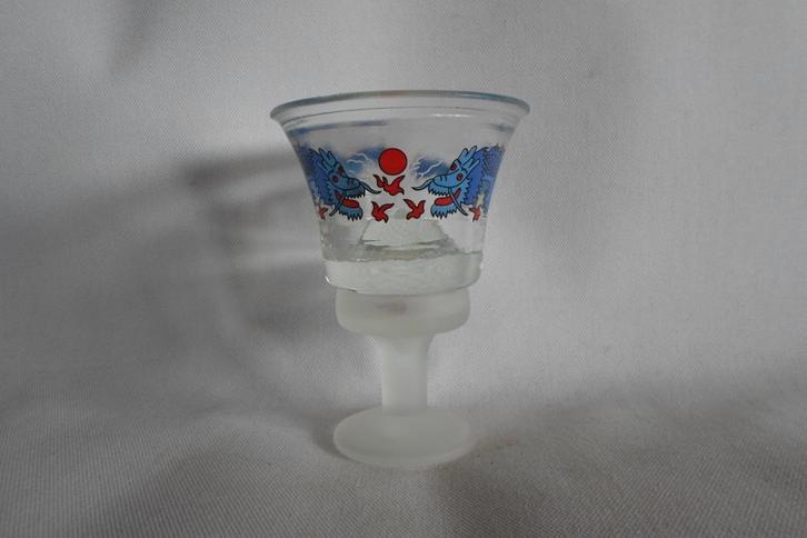 Sake Nap Glas Draken Erotisch, Verzamelen, Glas en Borrelglaasjes, Zo goed als nieuw, Borrel- of Shotglas, Ophalen of Verzenden