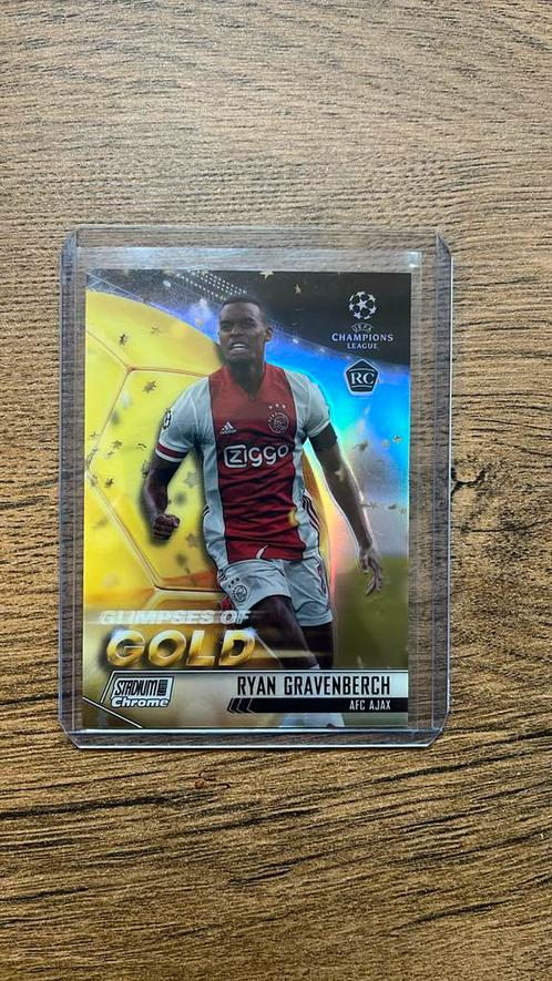 Topps Glimses of Gold Ryan Gravenberch Rookie RC Ajax, Verzamelen, Sportartikelen en Voetbal, Ajax, Ophalen of Verzenden