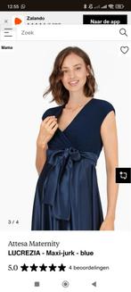 Feestelijke Zwangerschapsjurk maat 38, Maat 38/40 (M), Blauw, Jurk, Ophalen of Verzenden