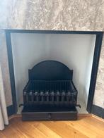 Antieke Engelse gietijzeren haardkorf, Huis en Inrichting, Haarden, Ophalen, Gebruikt, Vrijstaande haard, Houthaard