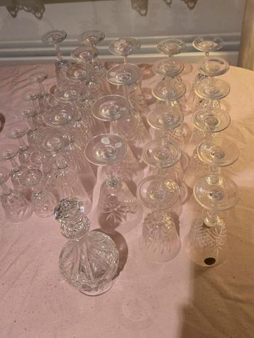 Klassiek Kristallen Glasservies - Perfecte Staat! beschikbaar voor biedingen