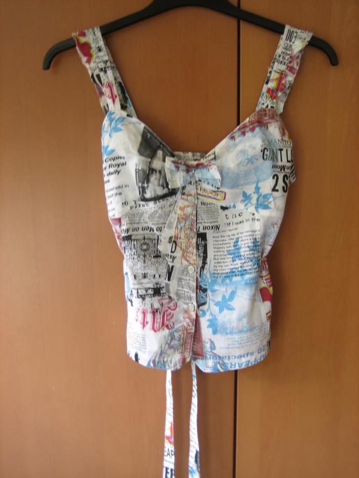 Super leuke top (jurk of combi) NTS, LOLA, 36-38-40 snazzeys, Kleding | Dames, Tops, Nieuw, Maat 38/40 (M), Wit, Zonder mouw, Verzenden