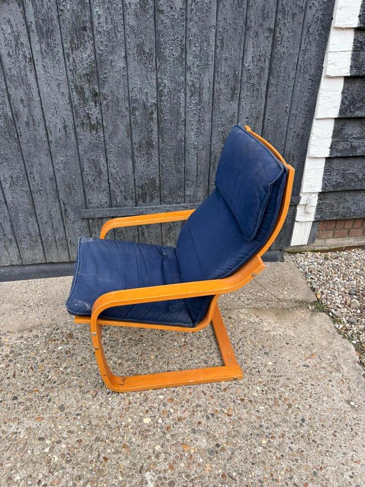 Ikea Poäng fauteuil / stoel, Huis en Inrichting, Fauteuils, Gebruikt, Hout, 50 tot 75 cm, 75 tot 100 cm, Ophalen