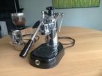La Pavoni Europiccola espresso met bonenmaler, Witgoed en Apparatuur, Koffiezetapparaten, Stoompijpje, Espresso apparaat, Koffiebonen