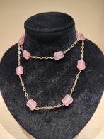 Art Deco Amerik FBM ketting roze toermalijn en verguld, Sieraden, Tassen en Uiterlijk, Antieke sieraden, Verzenden, Overige materialen
