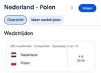 2 tickets Nederland - Polen / WK Kwalificatie 4 september, Tickets en Kaartjes, Twee personen, Overige soorten, Overige typen