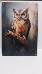 uil aluminium wanddecoratie, Huis en Inrichting, Ophalen of Verzenden, Nieuw
