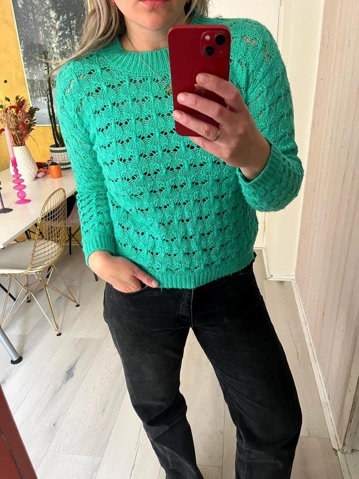 Trui Kaffe maat S, Kleding | Dames, Truien en Vesten, Zo goed als nieuw, Maat 38/40 (M), Groen, Ophalen of Verzenden