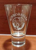 Schrobbelèr Glaasjes Gezuurd Logo 10cl. (B), Verzamelen, Glas en Borrelglaasjes, Ophalen of Verzenden, Zo goed als nieuw, Borrel- of Shotglas