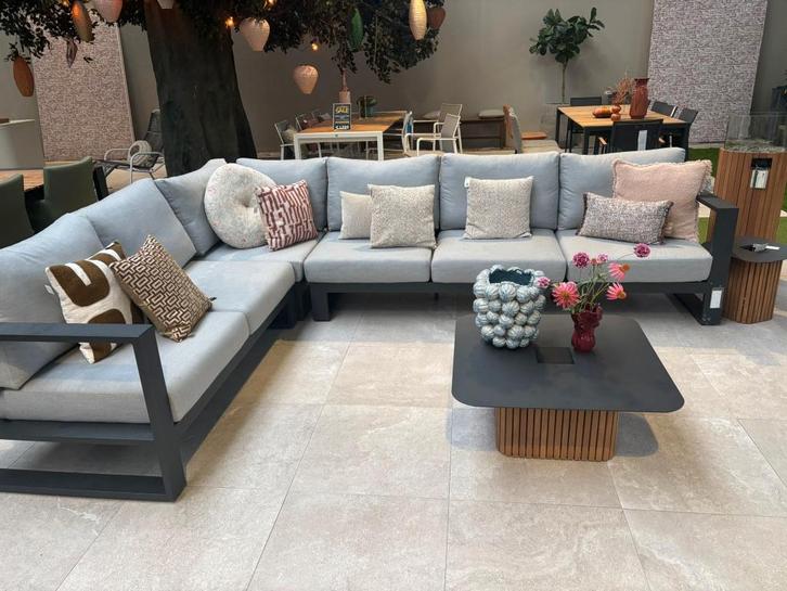 Loungeset Savona | Suns | Showroommodel, Tuin en Terras, Tuinsets en Loungesets, Zo goed als nieuw, Loungeset, Aluminium, 6 zitplaatsen