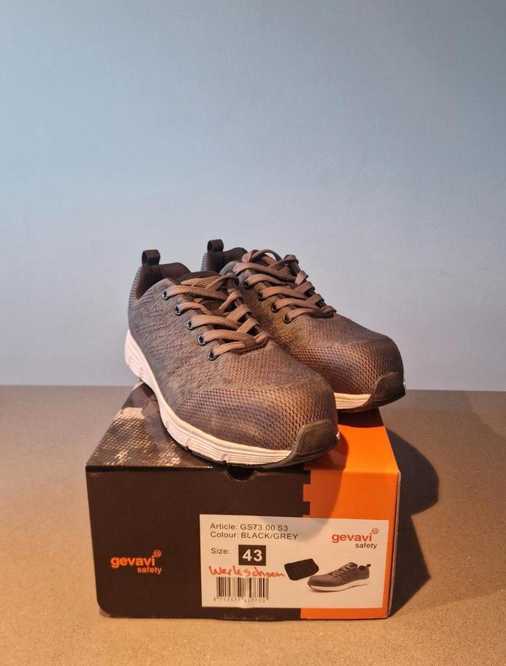 Gevavi Werkschoenen Maat 43, Kleding | Heren, Schoenen, Zo goed als nieuw, Werkschoenen, Zwart, Ophalen