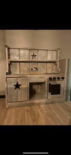 Luxe speelkeuken steigerhout, Kinderen en Baby's, Speelgoed | Speelkeukens, Ophalen, Zo goed als nieuw, Hout