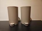 Twee beige pedaalemmers, Kunststof, Gebruikt, Met pedaal, Ophalen of Verzenden