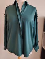 Blouse Shoeby, travelstof, met kant, mt M, groen, Kleding | Dames, Blouses en Tunieken, Ophalen of Verzenden, Zo goed als nieuw
